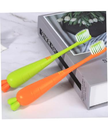 Minkissy 12 STK Carrot Toothbrushes for Kids | Fun Children's Hand Toothbrushes | Train Healthy Dental Habits - Buy Online on GoSupps.com