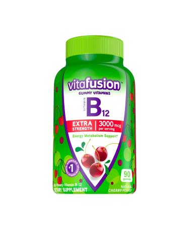 VitaFusion Extra Strength B-12 Natural Cherry Flavor 3000 mcg 90 Gummies