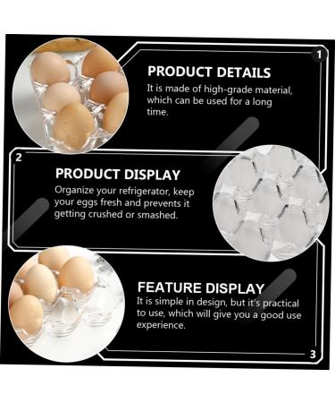 Yardenfun 1pc Box Acrylic Egg Tray Egg Dispenser Holder Ceramic Egg Holder Chicken Egg Holder Filler Storage - Buy Online on GoSupps.com