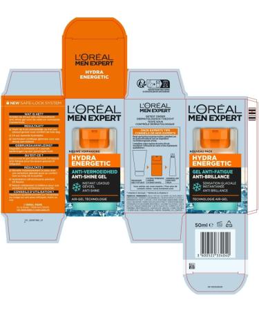 Loreal Men Expert Hydra Energetic Moisturizing Gel 50 ml - Buy Online on GoSupps.com