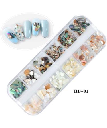 2 Sets nail shell flakes 3D Nail Art Decoration DIY nail art Nail Art Crushed Shell Decoration manicure decoration Nail Art Sequins Decoration nail art accessories carapace Fashion Picture 1 - Buy Online on GoSupps.com