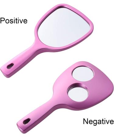 Beaupretty Hand Held Mirror | Double-Sided Cosmetic Mirror with 2X and 3X Magnification | Rosy Round Mirror - Buy Online on GoSupps.com