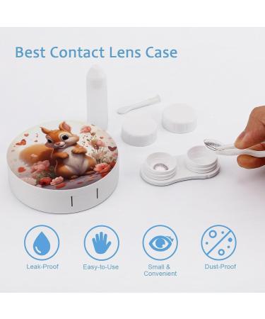 Cute Hamster Contact Lens Travel Kit - Portable Contact Box with Mirror for Daily Outdoor Use - Best eCommerce Choice - Buy Online on GoSupps.com