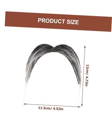 DEARMAMY Realistic Mustache for Cosplay False Facial Hair Fake Cosplay Beard Adhesive Mustaches Fake Beard Grandpa Cosplay Costume Simulated Mustache Realistic Mustache for Party Cloth 12x11cm As Shown - Buy Online on GoSupps.com
