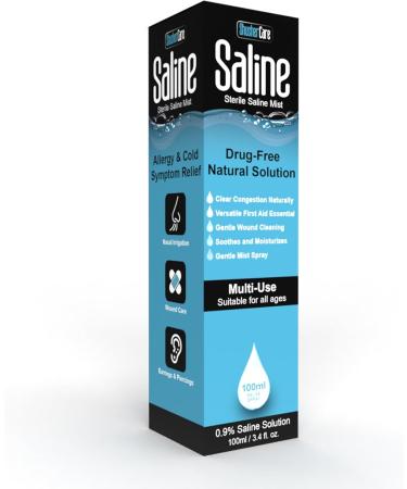 Buy Saline Mist 0.9% NaCl - Multi-Purpose Saline Spray for Wound Care Piercing Aftercare & Dry Sinuses | Drug-Free 100 ml - International Shipping Available - Buy Online on GoSupps.com