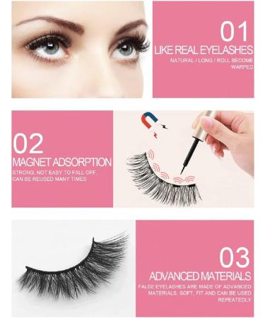 Scorpio Magnetic Eyelash Set False Eyelash Waterproof Magnetic Eyelashes Glue Free and Natural 3D False Eyelashes - Buy Online on GoSupps.com