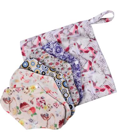 Organic Bamboo Pantiliners for Women - 5pcs Washable Charcoal Menstrual Pads - Buy Online on GoSupps.com