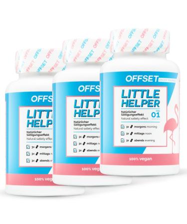 Little Helper from Offset Nutrition vegan saturation capsules with natural saturation thanks to the fiber glucomannans without titanium dioxide 270 pieces for 30 days of pack