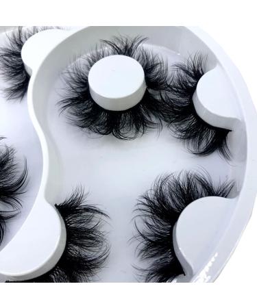 Fluffy 3D Faux Mink Lashes 25mm Long Natural Look False Eyelashes - 5 Pairs - Buy Online on GoSupps.com
