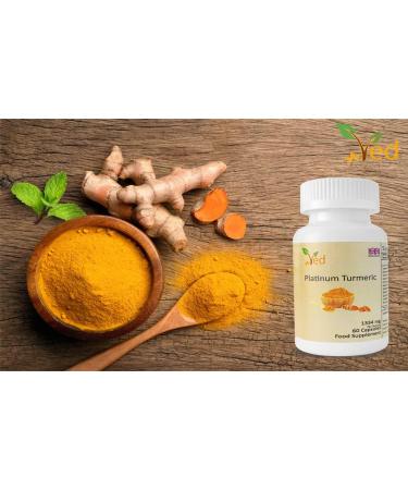 Ved Platinum Turmeric 60 Vegan Capsules | High Dose Curcumin for Joint Support & Immunity Boost (30 Day Supply) - Buy Online on GoSupps.com