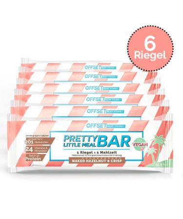 Pretty Little Meal Bar - Naked Hazelnut & Crisp | Offset Nutrition | Delicious 201 Cal Protein Bar with Hazelnut & Chocolate Drops | 6 Pack - Buy Online on GoSupps.com