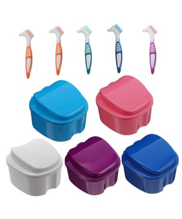 Lurrose 10 pieces box box for false toothbrushes personal oral care container for prosthesis baths prosthesis bath storage box for prostheses case pp cleaning box clean