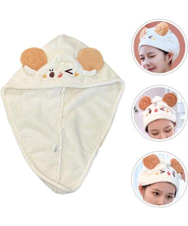 Animal Hair Hat Towel Hijab Hair Bonnet Shower Caps Washcloths Dry Hair Turban Cap Fast Dry Hair Turban Turbans for Women Coral Fleece Turban Hat Japanese-Style White - Buy Online on GoSupps.com