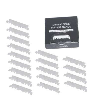 100pcs Razor Blade Half Face Cutter Barbershop Face Razor Barbershop Cutter Barber Razor Household Shaving Old Face Razor Half Face Razor Stainless Steel Cutter Manual Face Razor