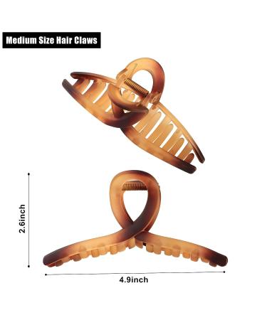 KUDUOER Women's Large Hair Clip - 4 Curved Claw Clips for Thick & Thin Hair - Non-slip Butterfly Hair Clips - Multi-colored - Buy Online on GoSupps.com