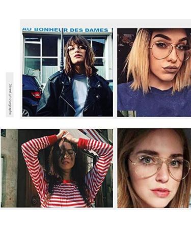 ALWAYSUV Classic Vintage Metal Frame Glasses - Decorative Golden Eyewear for Timeless Style - Buy Online on GoSupps.com