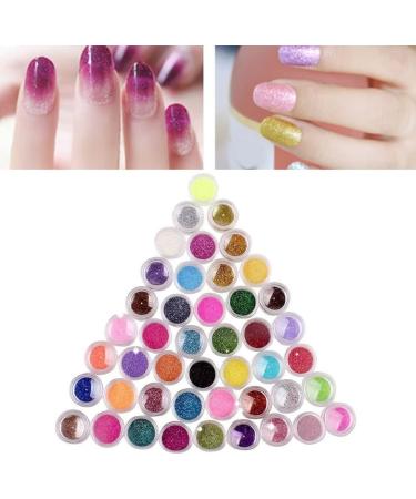 Nail Glitter 45 Colors Nail Glitter Flakes Art Pigment Dust Powder for Face Body Eye Nail glitter - Buy Online on GoSupps.com