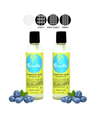 Curls Blueberry Hair & Scalp Oil 4oz (Pack of 2) - Nourishing Formula for Healthy Hair Growth - Buy Online on GoSupps.com