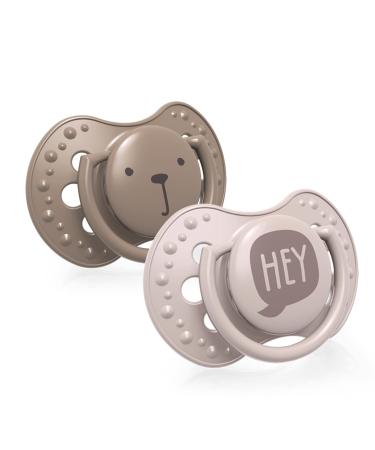 LOVI Silicone Dynamic Pacifier 3-6m 2 pieces Hey girl