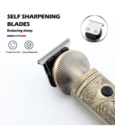 Professional 6-in-1 Hair Clippers for Men | Rechargeable Grooming Kit Nose Trimmer & Shaver - Vintage Metal Design - Buy Online on GoSupps.com