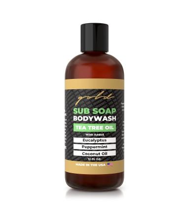 Gold BJJ Submission Soap Body Wash - Shower Gel Packed with Tea Tree Oil for Jiu Jitsu Wrestling MMA and Boxing