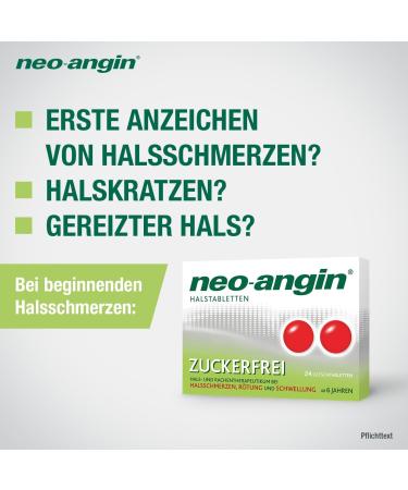 Neo-Angin Sugar-Free Half Tablets for Sore Throat | 2-Pack (48 Pieces) | Sucking Tablets for Adults & Kids | Fast Relief - Buy Online on GoSupps.com
