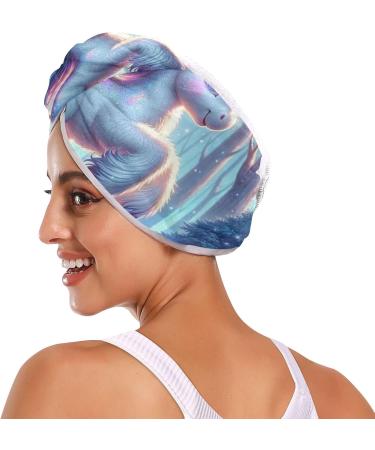 Buy Super Absorbent Unicorn Hair Towel 2 Pack | Quick Dry & Cute Turbans for Women & Girls - International Shipping Available - Buy Online on GoSupps.com