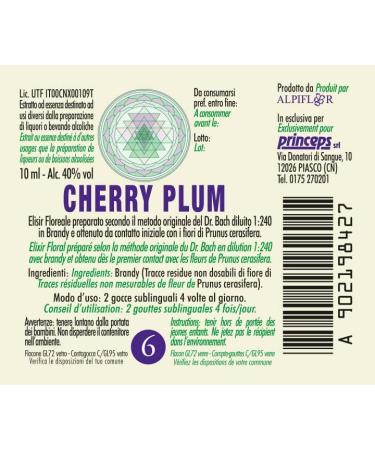 Cherry Plum No. 6 - Original Bach Flower Drops 10ml for Emotional Balance | Shop Internationally - Buy Online on GoSupps.com