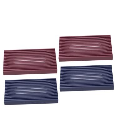 Ciieeo 4 Pcs Soap Box No Punch Soap Holder Coaster Rack Draining Soap Case Soap Rack Kitchen Appliances for Y Shaped Metal Rod Non-slip Soap Dish Travel Shopping Cart Christmas