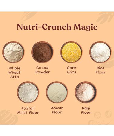 Desi Nutri Multi Millet Health Choco Flakes | Ready to Eat Choco Flakes | Millet Choco Flakes | Choco Flakes - 345 gms | Rich in Iron & Calcium - Buy Online on GoSupps.com