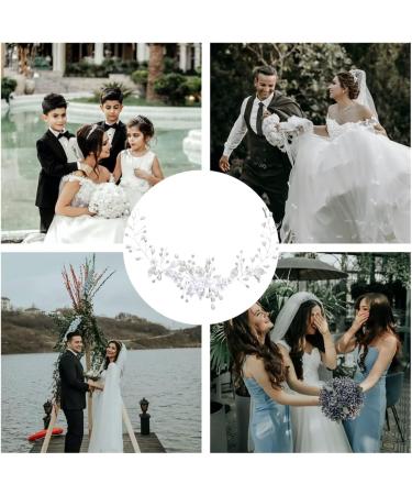 ISLHJDD Flower Bride Wedding Hair Vine Pearl Hair Accessories Bridal Hair Clip Bridal Headband Headpiece for Women and Girls (Silver) - Buy Online on GoSupps.com