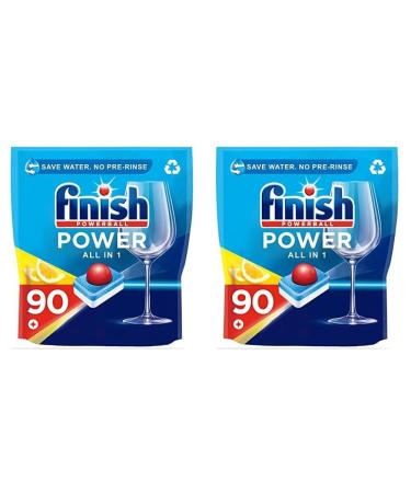 Finish All in One Dishwasher Tablets Regular Scent 90's (Pack of 2) 90 Count (Pack of 2)