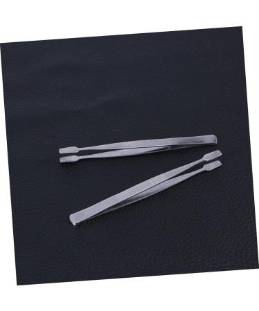 SOESFOUFU Tweezers Lash Fine Tweezer Tongs Beauty Tools Nipper Specialty Tools Collector Tools Tweezer for Stamp Safe Material Tweezer Collecting Coins Stainless Steel Make up Straight Head 11CM Silver - Buy Online on GoSupps.com
