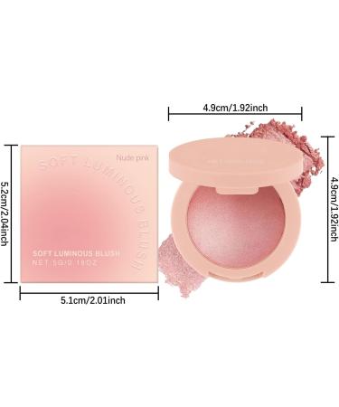 Blush For Cheeks Makeup Blush PowderHighly Pigmented Glitter Cosmetics Long Lasting Buildable For Women Girls Party Wedding Nude - Buy Online on GoSupps.com