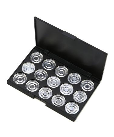 Didiseaon 15 Empty Cosmetic Case Travel Makeup Case Empty Eyeshadow Palette Estuche De Maquillaje Silver