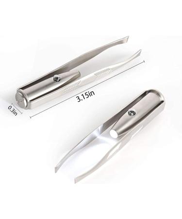 Q&A Tweezers with LED Light - Precision Eyebrow Hair Removal Tool for Men & Women | Perfect for Ingrown Hair & Eyebrow Shaping - Buy Online on GoSupps.com