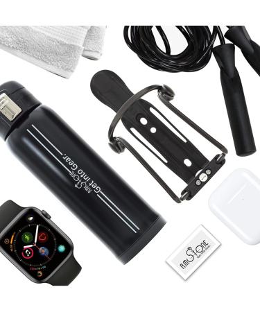 R.M.Stone Bike Bottle Holder Pro Set with Thermos and Additional Cage Mount - Adjustable, Anticorrosive, 16 oz Thermos included - Buy Online on GoSupps.com