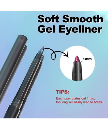 Erinde Multichrome Gel Eyeliner Pencil  Glitter Metallic Intense Color Shifting Colorful Eye Liner Makeup  Long-Lasting  Smudge-proof  Waterproof  Purple Brown Green Eyeliner Pen (WONDER) WONDER-B - Buy Online on GoSupps.com