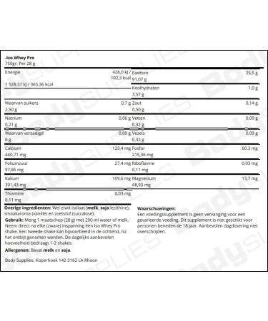 Body Supplies Iso Whey Pro 750gr ChocoCaramel - Buy Online on GoSupps.com