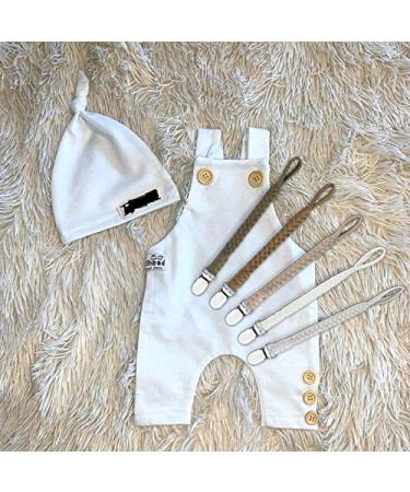 Pacifier Clip Set - Handmade Braided Binky Holder Leash for Boys and Girls - Fits All Pacifiers - Modern Unisex Baby Gift - 5 Pack - Buy Online on GoSupps.com