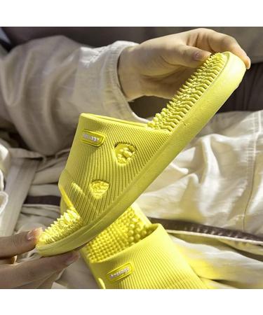 Acupressure Reflexology Massage Slippers for Men & Women - Green, Size 8-9.5, Home Therapy Sandals for Blood Circulation & Trigger Point Release - Buy Online on GoSupps.com