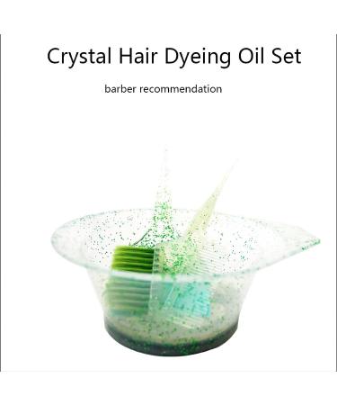 3Pcs Glitter Hair Dye Brush and Bowl Set - Salon Quality Dyeing Kit for Hair Coloring, Bleaching, and Dyeing - Green - Buy Online on GoSupps.com