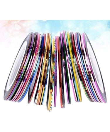 Nail Tape Flashing Tape 30 Colors Nail Striping Tape Line Multicolor Rolls Striping Tape Line Adhesive Sticker Decals DIY Nail Tip Applique Nail Art Decoration Nail Stickers Metal Tape - Buy Online on GoSupps.com