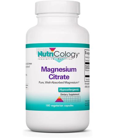 SPEC Magnesium Citrate - Well-Absorbed Bone and Stress Support - 180 Vegetarian Capsules
