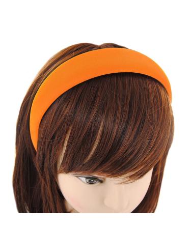 axy Wide Headband - Padded Candy Colors Hair Accessory for Women | Stylish Orange Hairband - HRK2A - Buy Online on GoSupps.com