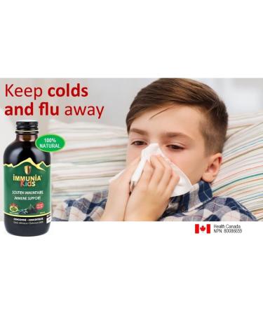 Immunia KIDS - Elderberry Supplement for Kids. Canadian Elderberry & Wild blueberry concentrated. Immune Support. Delicious taste. No sugar added. Made in Canada with fruits from Canada. (1-pack) 120 ml (Pack of 1) - Buy Online on GoSupps.com