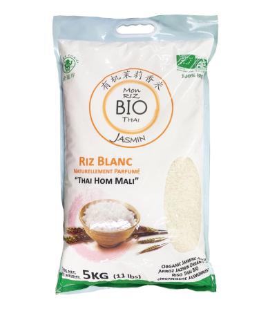 White Rice Organic Thai Jasmine Thai Hom Mali-Fine Tonic 5kg/Bag - Offers of 5, 10 and 15kg - Free Shipping to France (5 Kilog