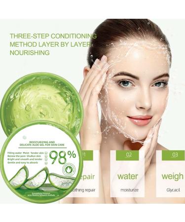 Aloe Vera Gel 98% - Soothing Moisture for Face & Body | Sunburn Relief Scar Repair & Acne Improvement - Buy Online on GoSupps.com
