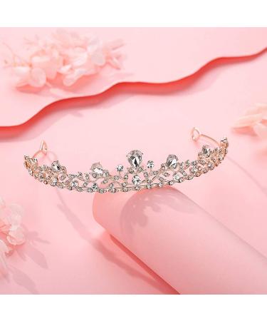 Royal Crystal Princess Wedding Tiara Headpiece - Rose Gold | LovelyLovelyshop - Buy Online on GoSupps.com
