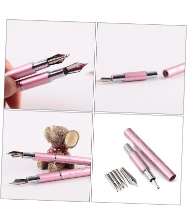2 Sets Colored Pen Flower Pressing Kit Shoelace Charms Manicure Kits Manicure Drawing Pen Fountain Pen Fine Manicure Painting Pen Painting Tool Metal Nail Drill Pink - Buy Online on GoSupps.com